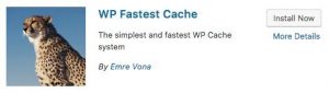 WP Fastest Cache Plugin in the WordPress Repository